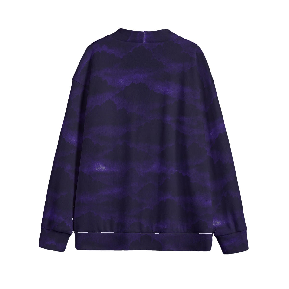 Unisex V-neck Knitted Fleece Cardigan With Button Closure