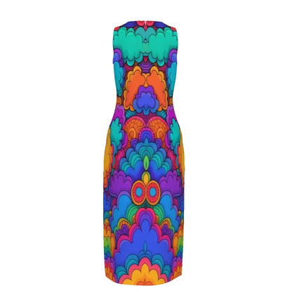 Women's Beach Perspective Chiffon Sleeveless Dress