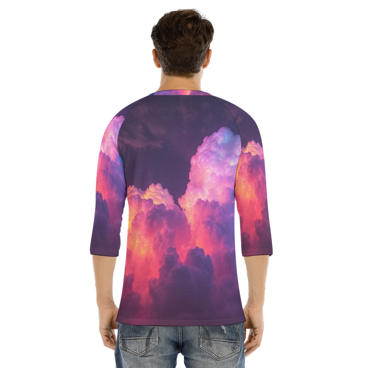 Men's Bracelet Sleeve T-shirt With Button Closure - view 4