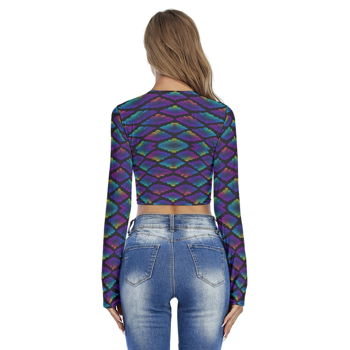 Women's Round Neck Crop Top T-Shirt