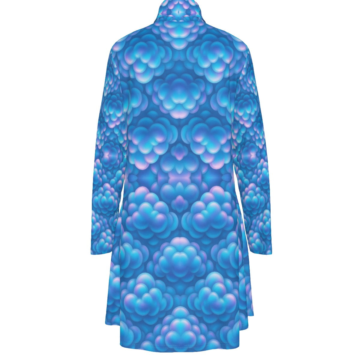 Women's High Neck Dress With Long Sleeve