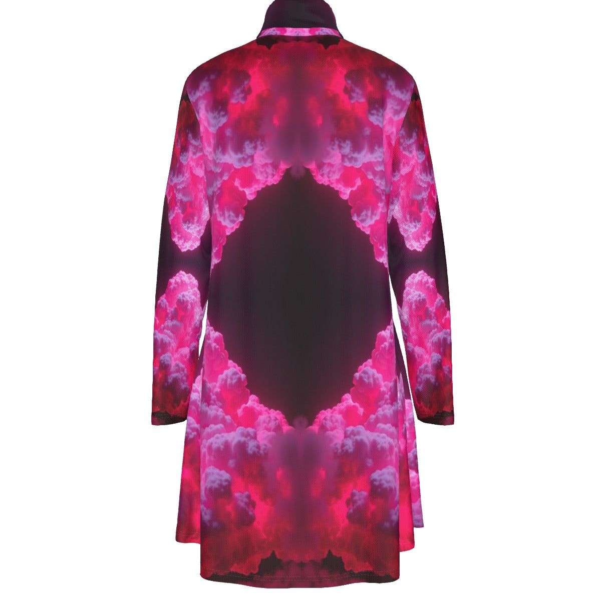 Women's High Neck Dress With Long Sleeve