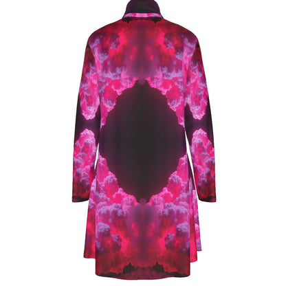 Women's High Neck Dress With Long Sleeve