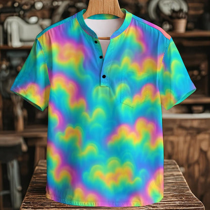 Men's Henley Shirt With Chest Pocket