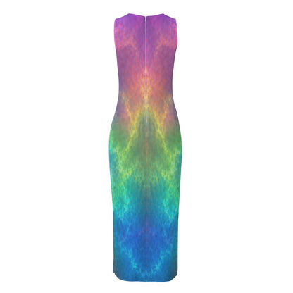 Women's Beach Perspective Chiffon Sleeveless Dress