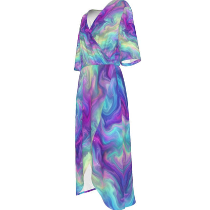 Women's Short Sleeve V-neck Dress