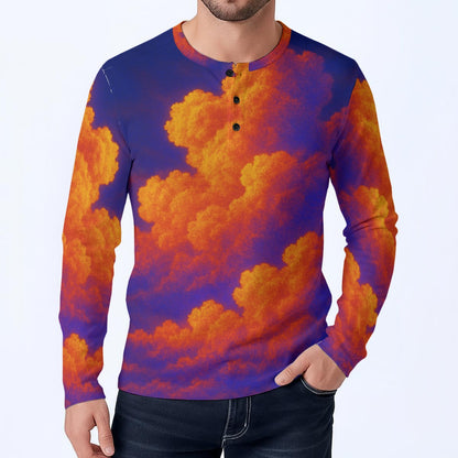 Men's Classic Long-Sleeve Henley Shirt