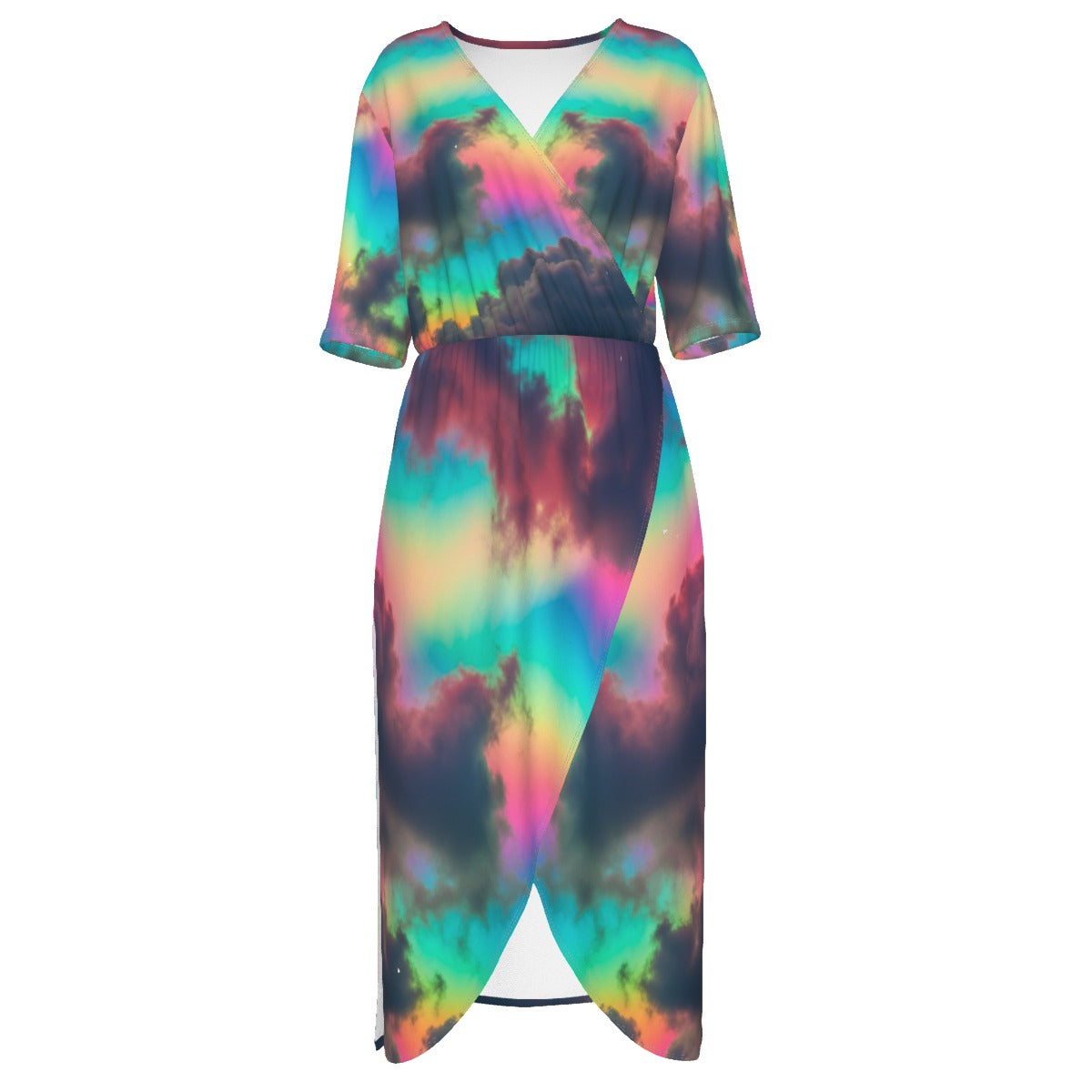 Women's Short Sleeve V-neck Dress