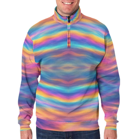 Men's Hidden Half-Zip Placket Hoodie