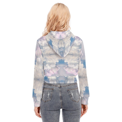 Women's Crop Top Hoodie With Zipper Closure
