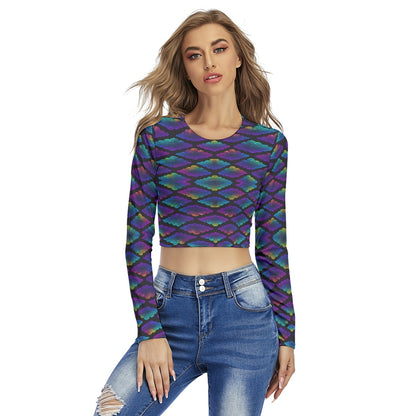 Women's Round Neck Crop Top T-Shirt