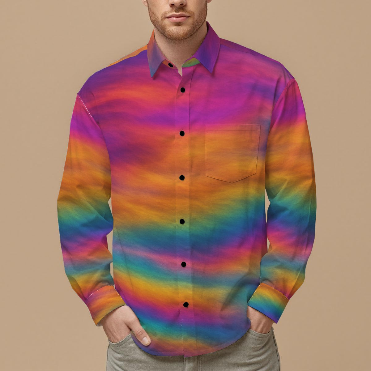 Men's Slim Fit Long Sleeve Shirt