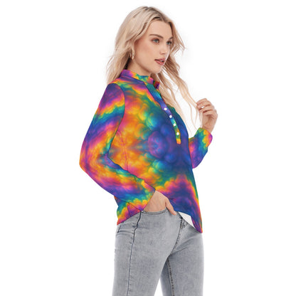 Women's Long Sleeve Blouse With Button Closure