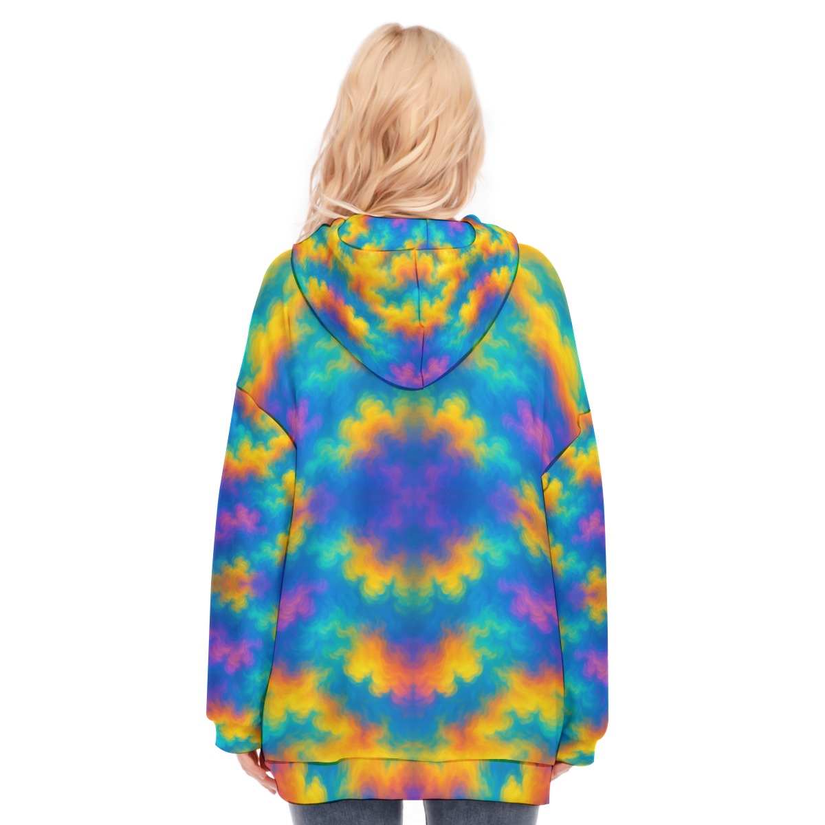 Women's Long Hoodie With Zipper Closure