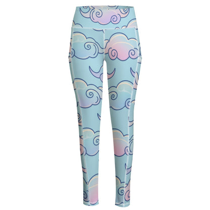 Functional Women's Yoga Leggings With Side Pockets|210GSM