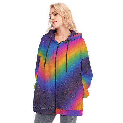 Women's Long Hoodie With Zipper Closure