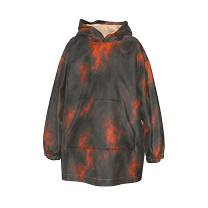 Unisex Kid's Sherpa Fleece Hoodie Blanket