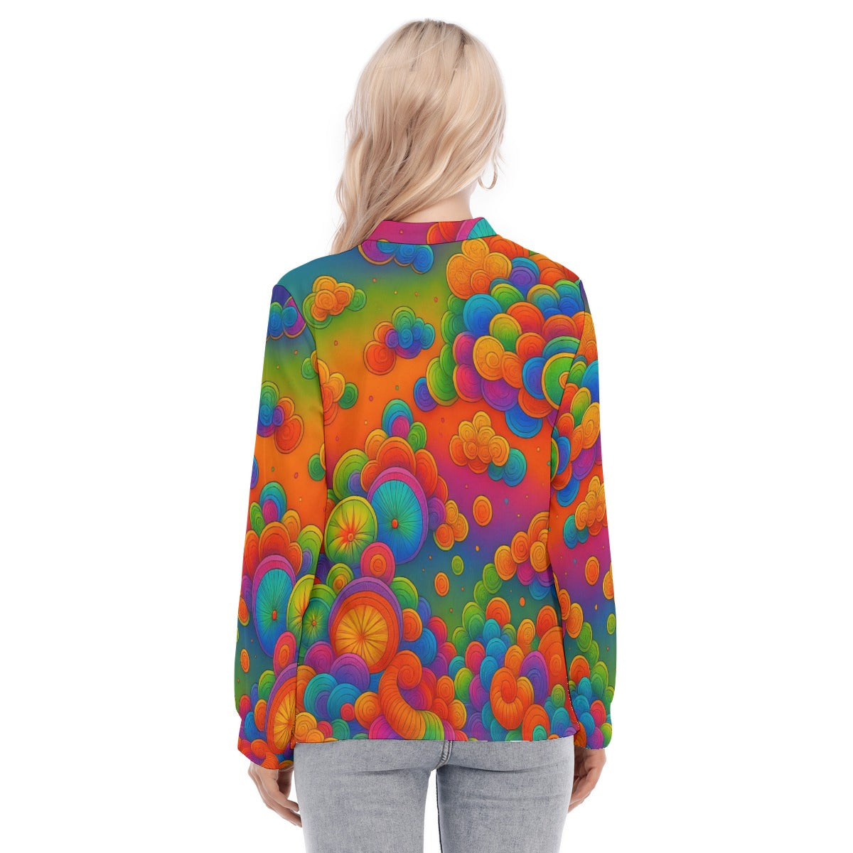 Women's Long Sleeve Blouse With Button Closure