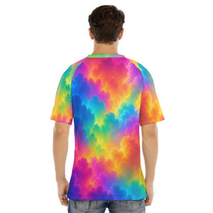 Men's Raglan Sleeve T-shirt With Button Closure