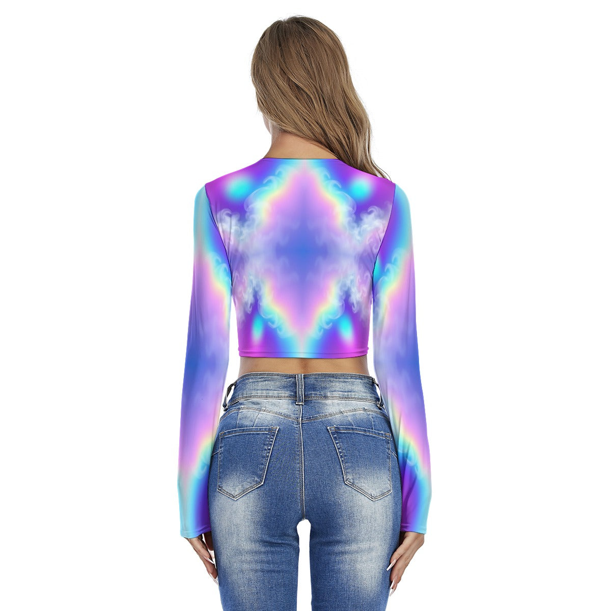 Women's Round Neck Crop Top T-Shirt