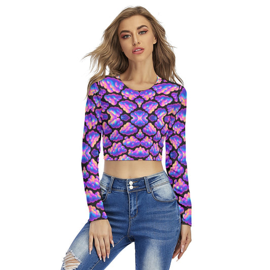 Women's Round Neck Crop Top T-Shirt