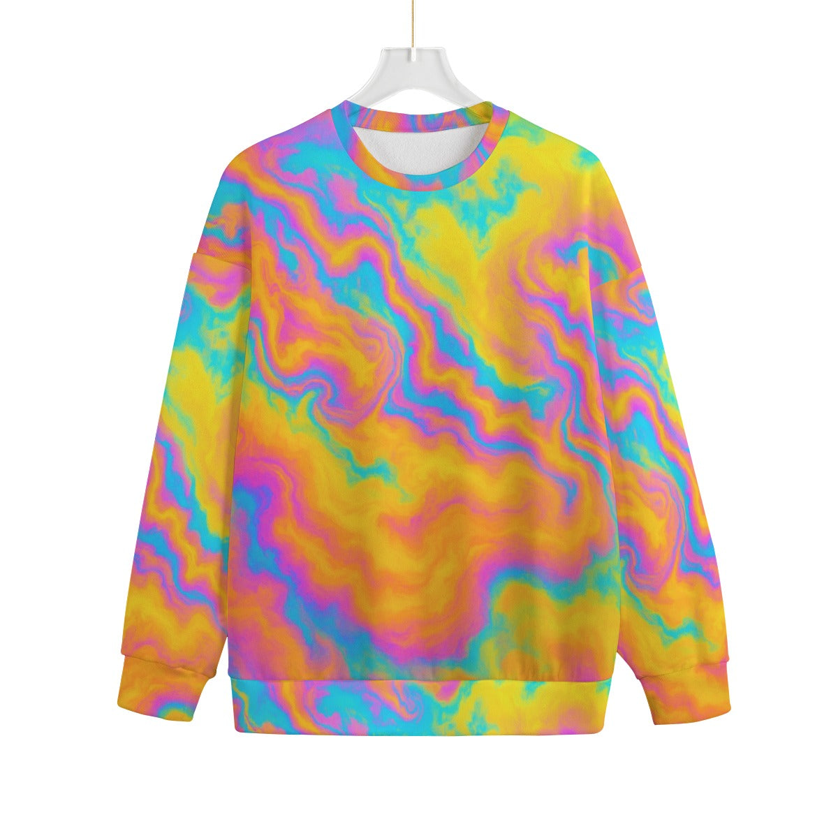 Unisex Drop-shoulder Knitted Fleece Sweater - view 1