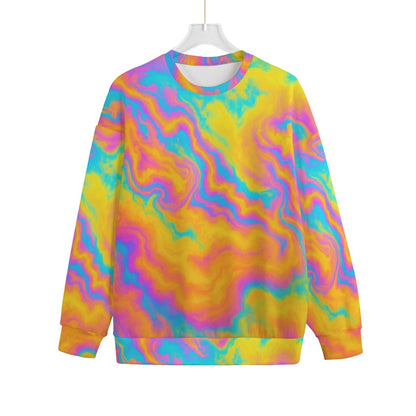 Unisex Drop-shoulder Knitted Fleece Sweater - view 1