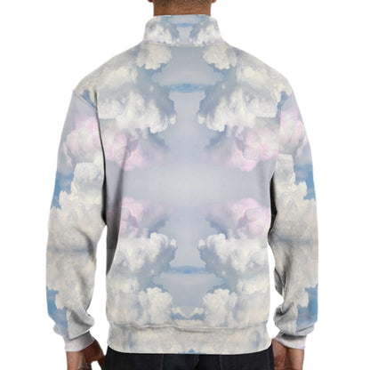 Men's Hidden Half-Zip Placket Hoodie