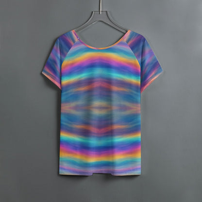 Women's Round Neck T-shirt With Raglan Sleeve