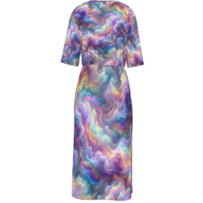 Women's Short Sleeve V-neck Dress