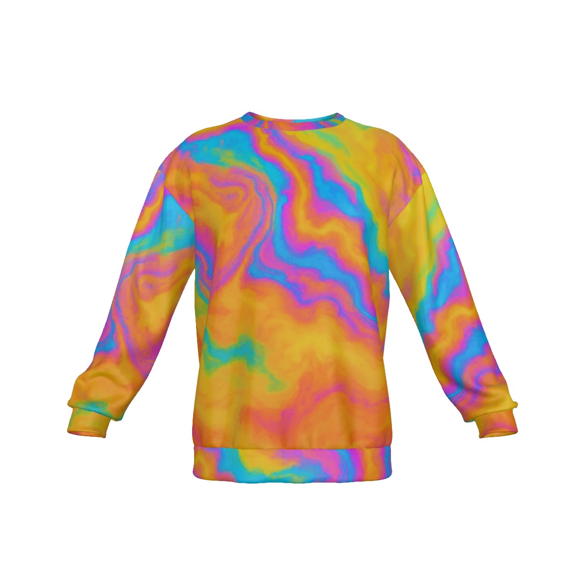 Men's Drop Shoulder Round Neck Long-Sleeved Sweatshirt