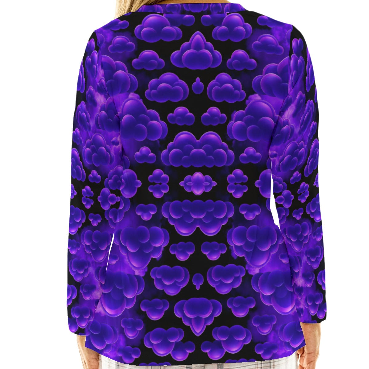 Women's Loose V-Neck T-Shirt With Long Sleeve