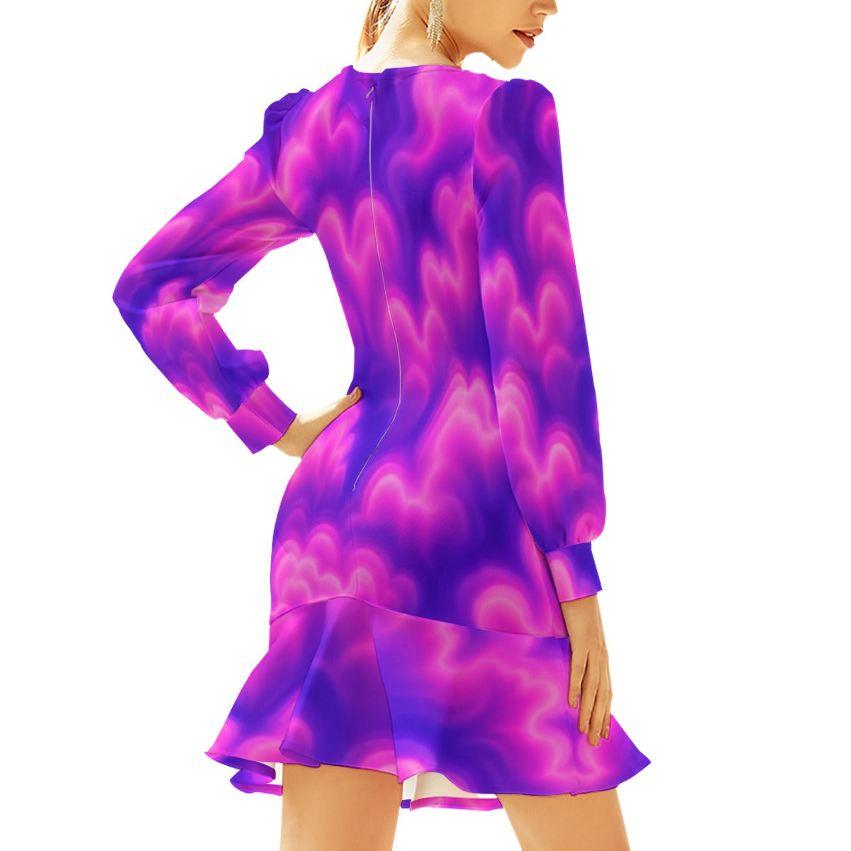 Women's Ruffle Hem Skinny Dress