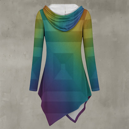 Women's Asymmetric Hem Hoodie