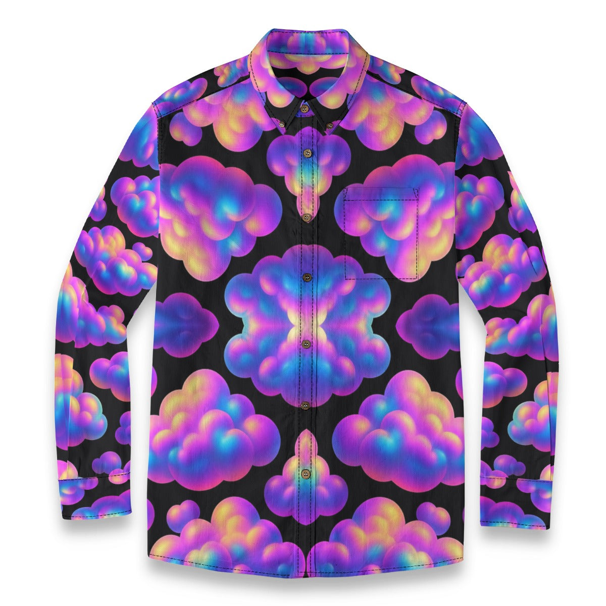 Men's Casual Lapel Long Sleeve Shirt|125GSM Cotton