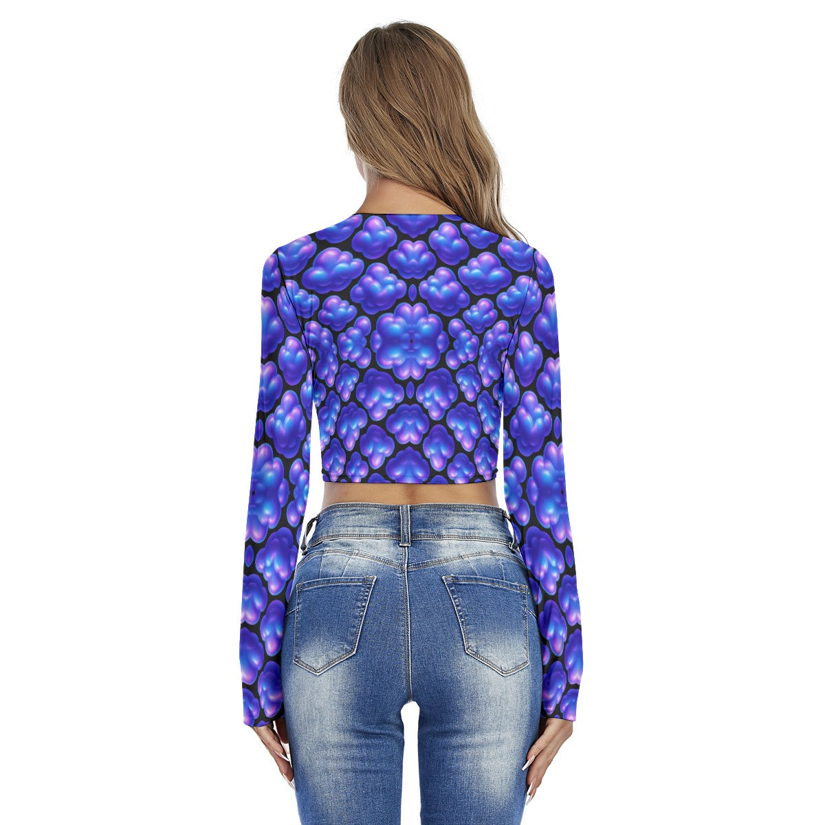 Women's Round Neck Crop Top T-Shirt