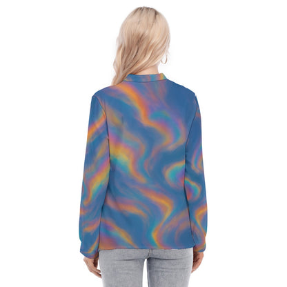 Women's Long Sleeve Blouse With Button Closure