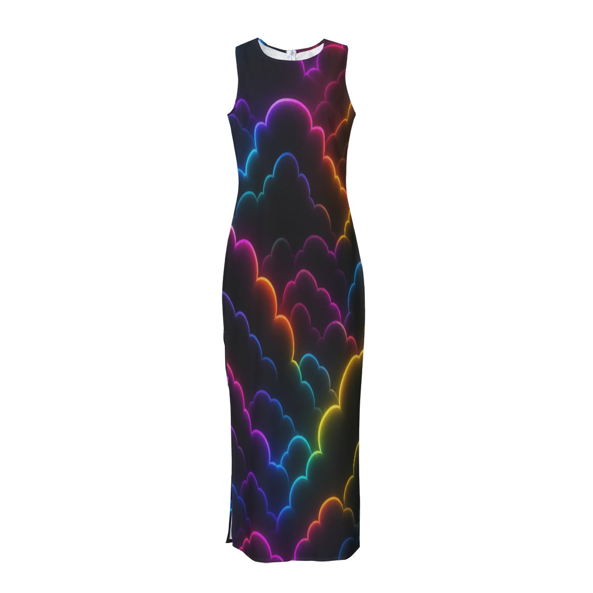 Women's Beach Perspective Chiffon Sleeveless Dress