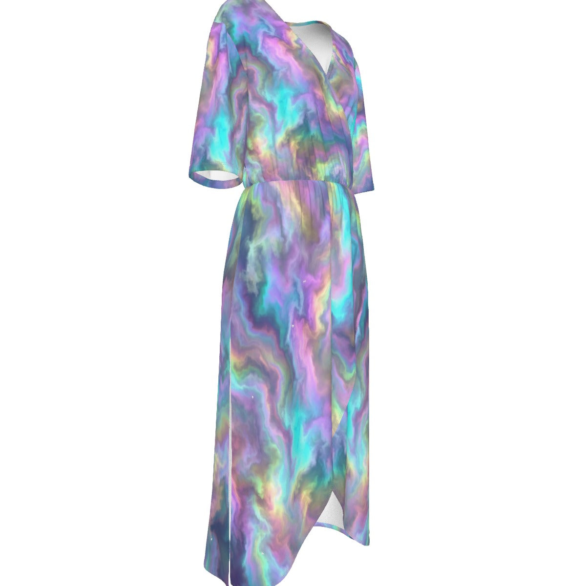 Women's Short Sleeve V-neck Dress