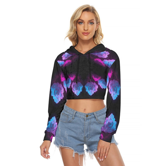 Women's Crop Top Hoodie|Velvet