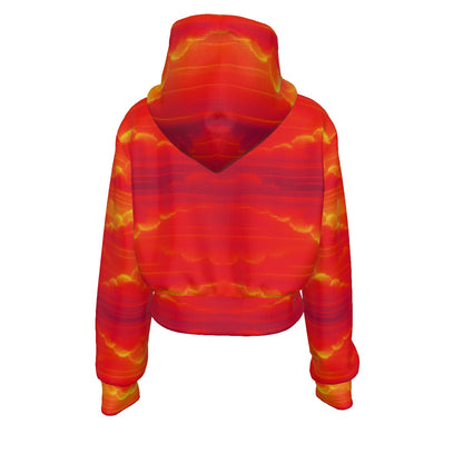 Women's Crop Top Hoodie With Zipper Closure
