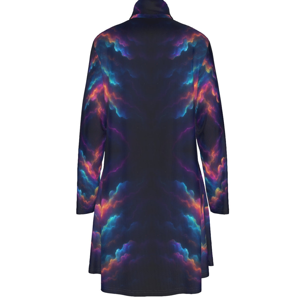 Women's High Neck Dress With Long Sleeve