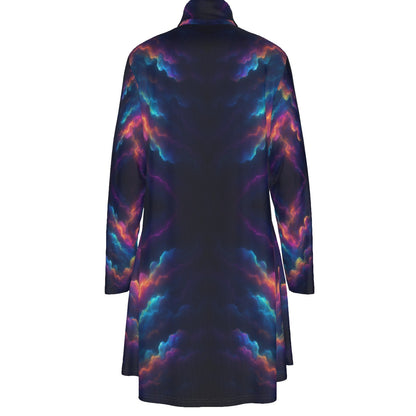 Women's High Neck Dress With Long Sleeve