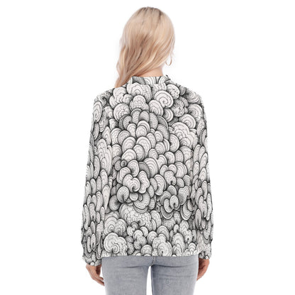 Women's Long Sleeve Blouse With Button Closure