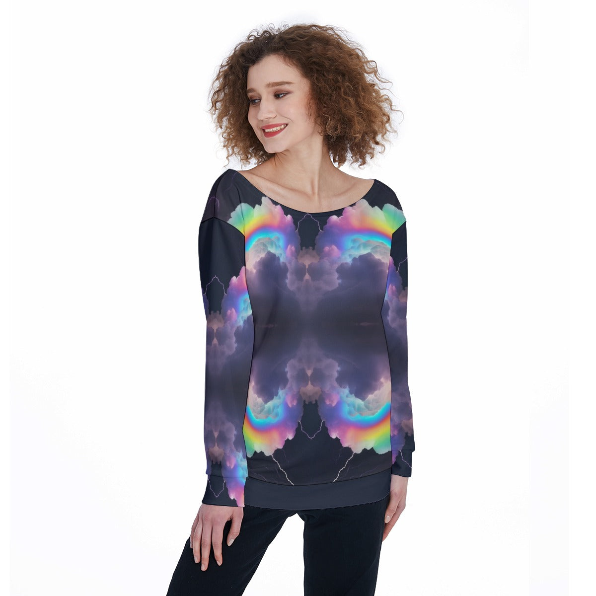 Women's Off-Shoulder Sweatshirt