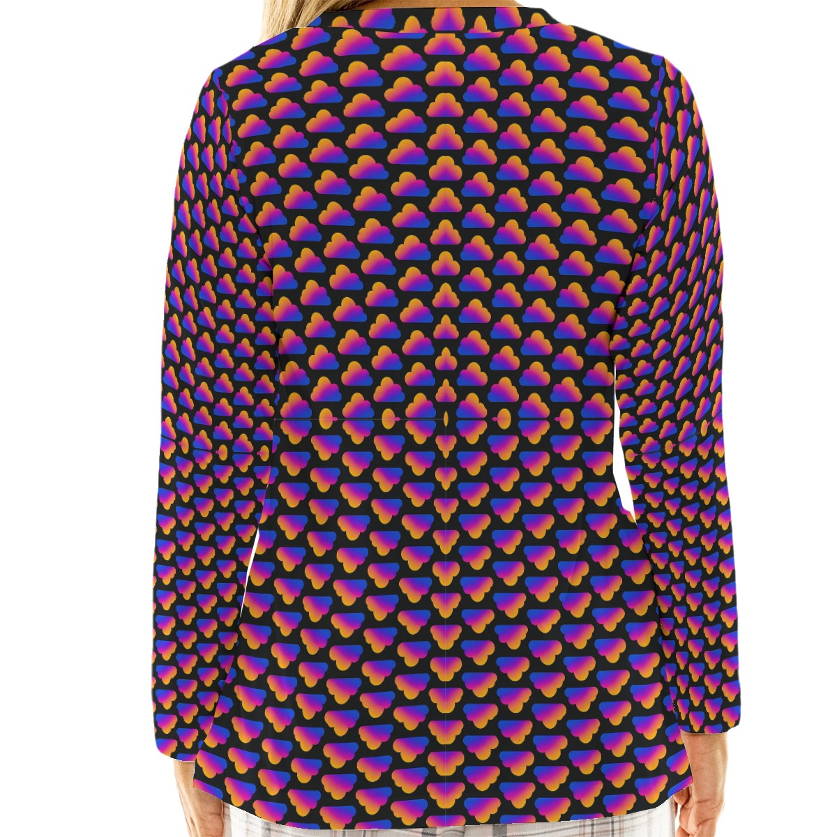 Women's Loose V-Neck T-Shirt With Long Sleeve