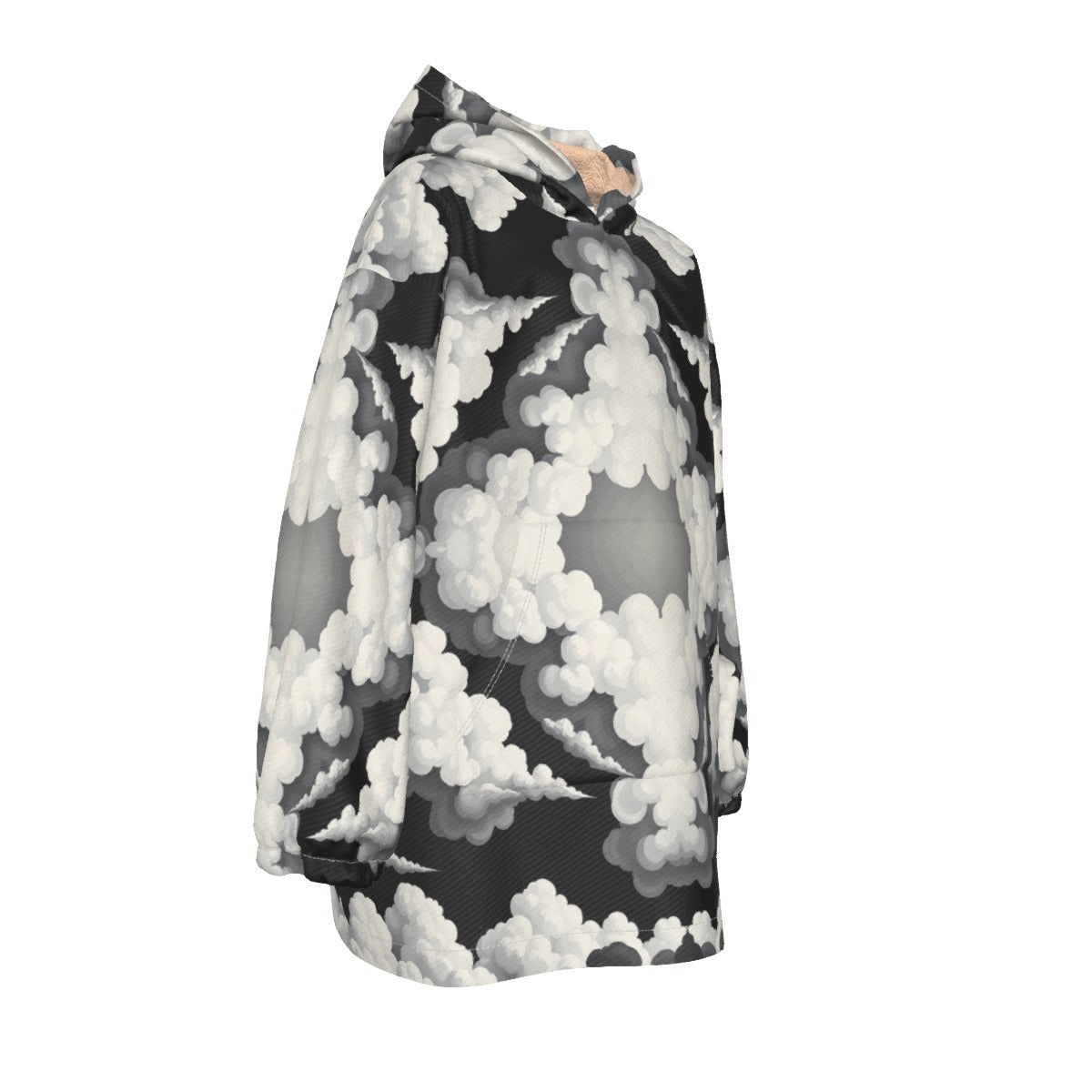 Unisex Kid's Sherpa Fleece Hoodie Blanket