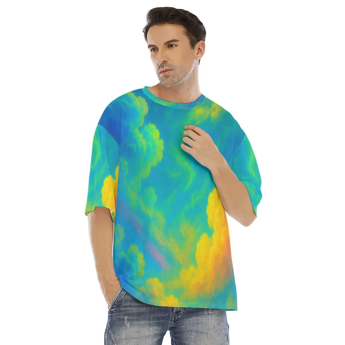 Men's Drop Shoulder T-shirt With Short Sleeve