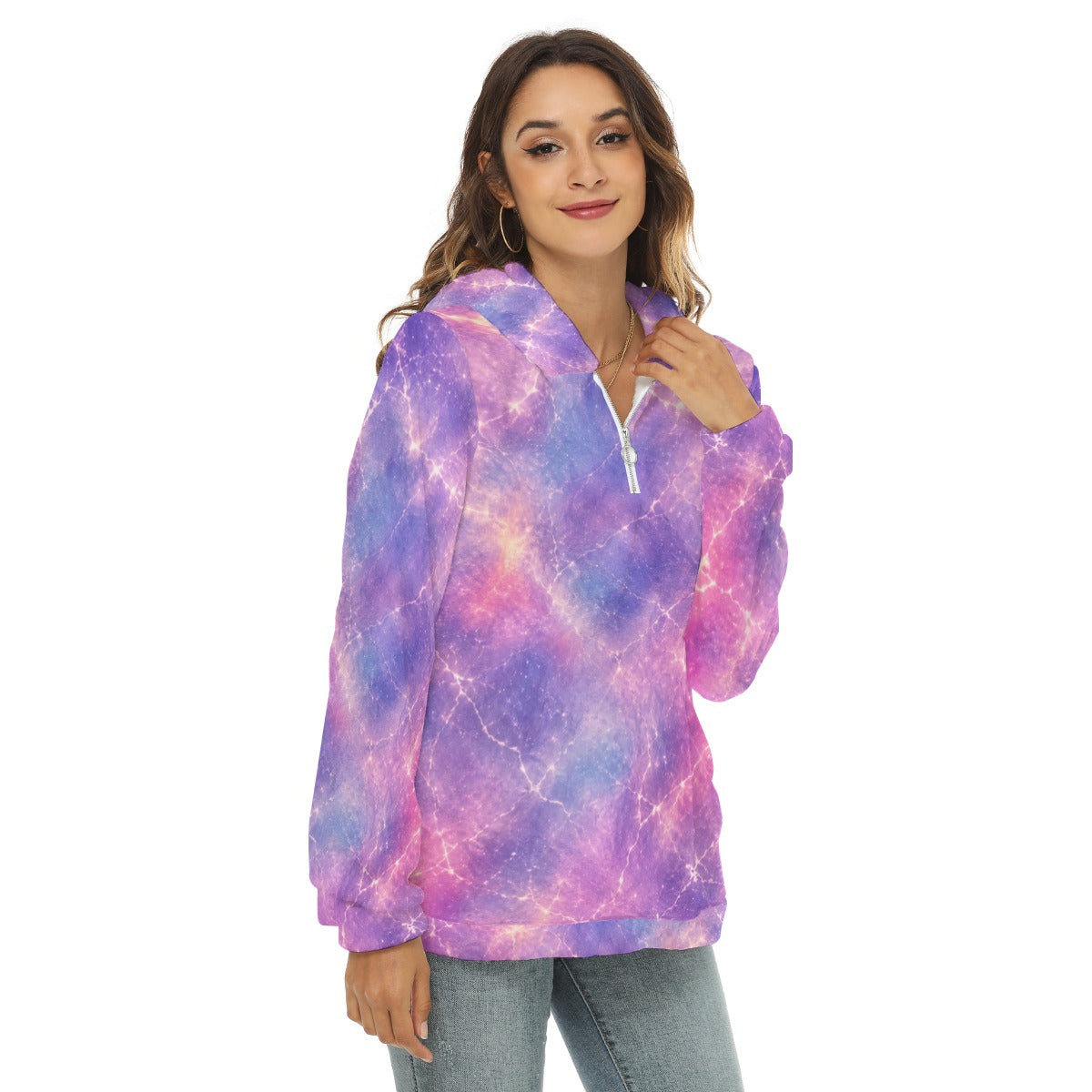 Women’s Borg-Fleece Half-Zip Hoodie - view 2