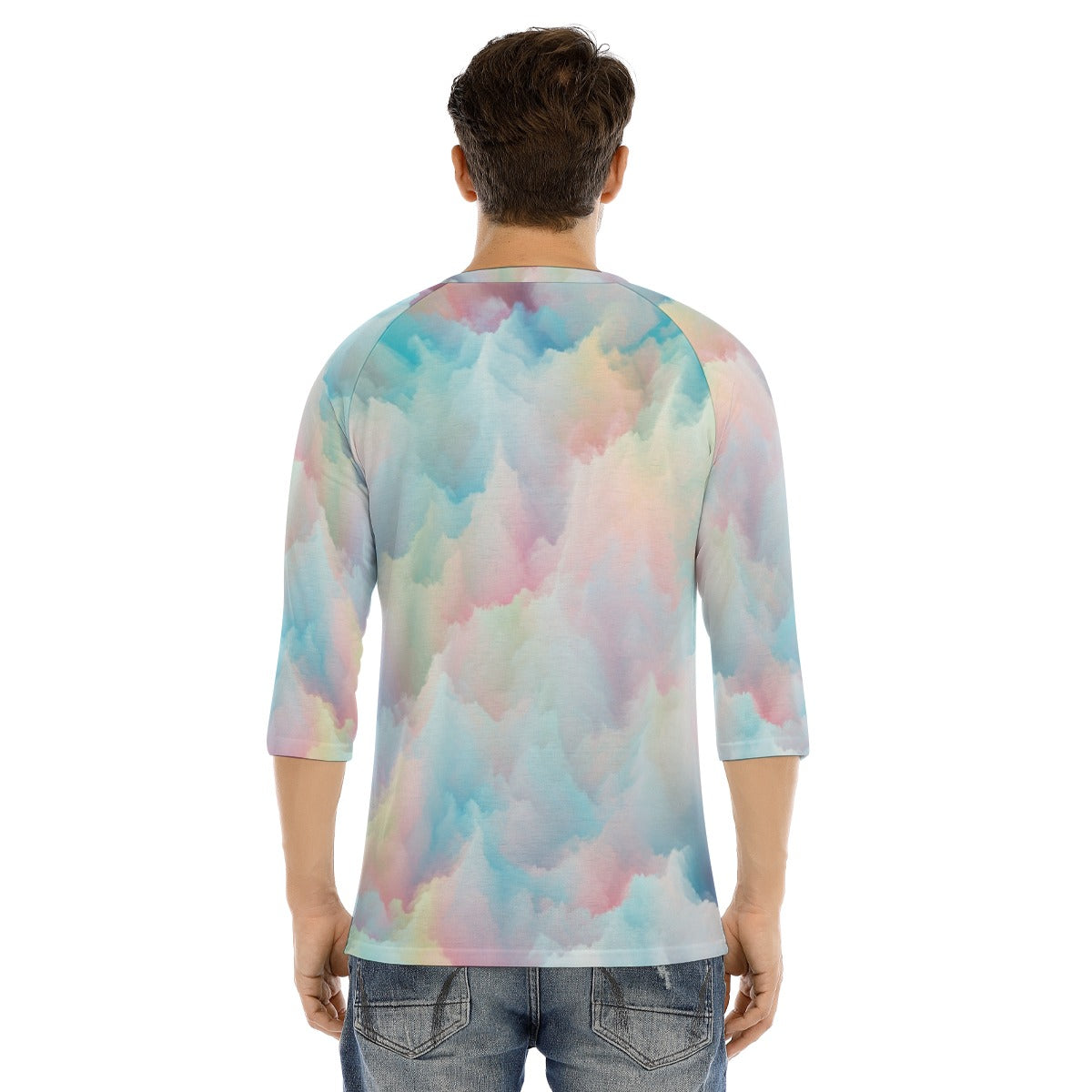 Men's Bracelet Sleeve T-shirt With Button Closure - view 4
